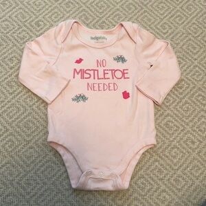Holiday “No Mistletoe Needed” Onesie Bodysuit 3-6 M